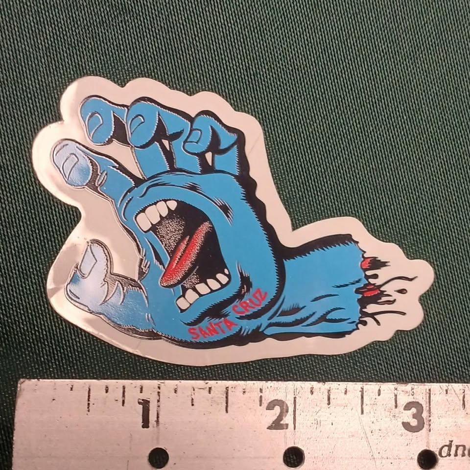 STICKERS SANTA CRUZ SCREAMING HAND 3"