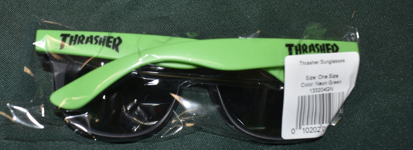 SUNGLASSES THRASHER LOGO BLACK GREEN SIDES