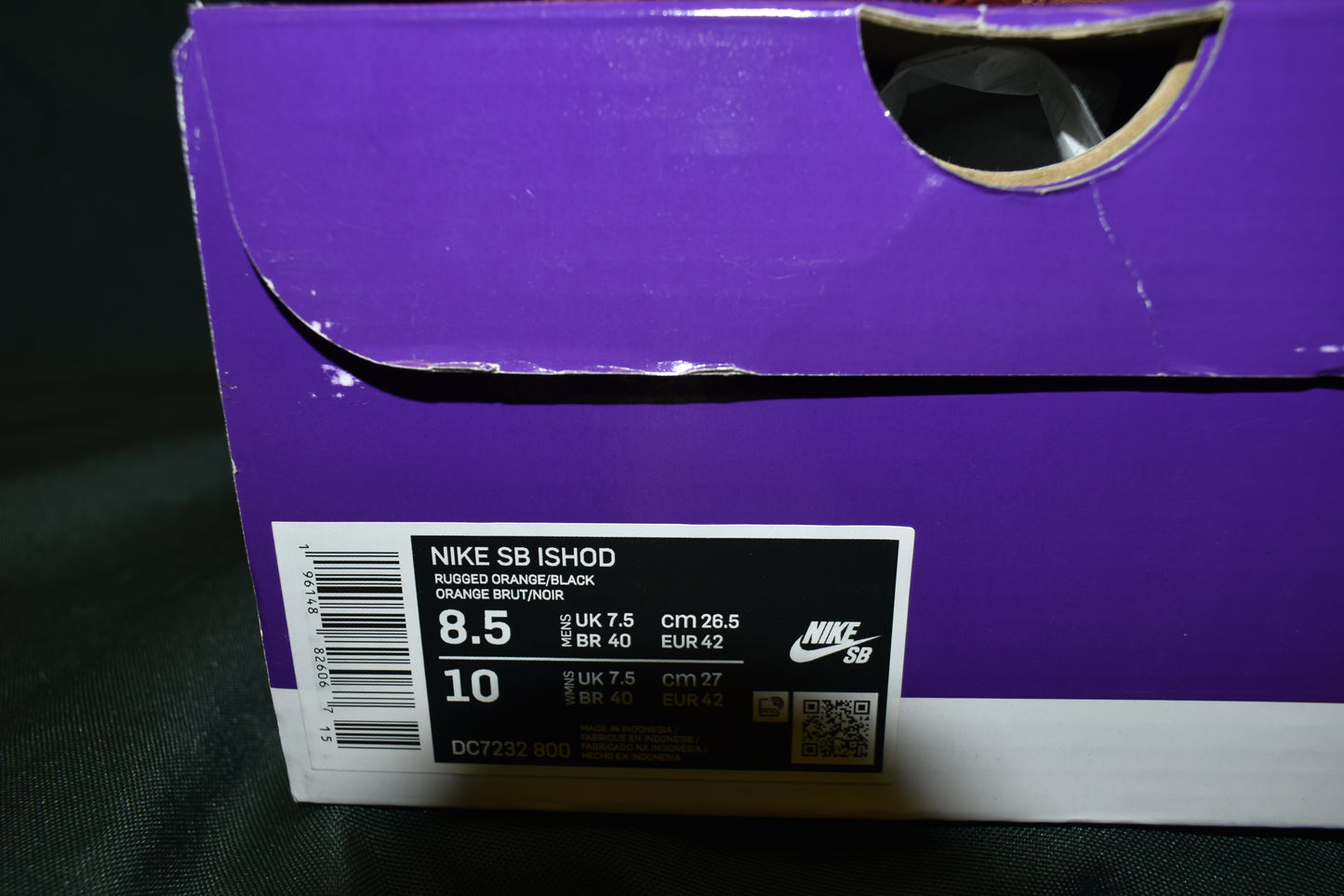 SHOES NIKE SB SIZE 8.5 MEN 10 WOMENS ISHOD ORANGE
