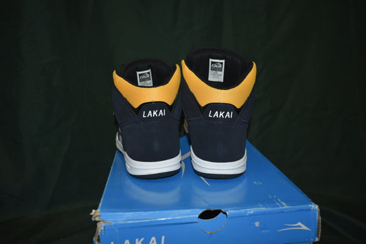 SHOES LAKAI SIZE 13 TELFORD HIGH WHITE/BLACK/YELLOW