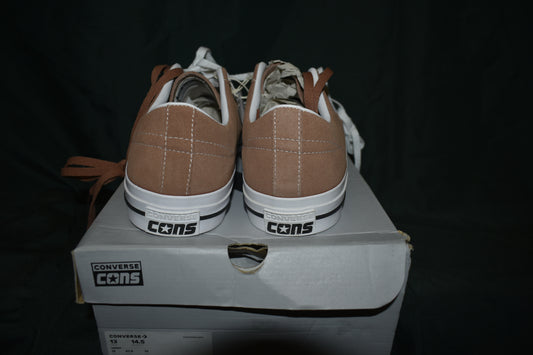 SHOES CONVERSE SIZE 13 MENS ONE STAR PRO OX BROWN/WHITE