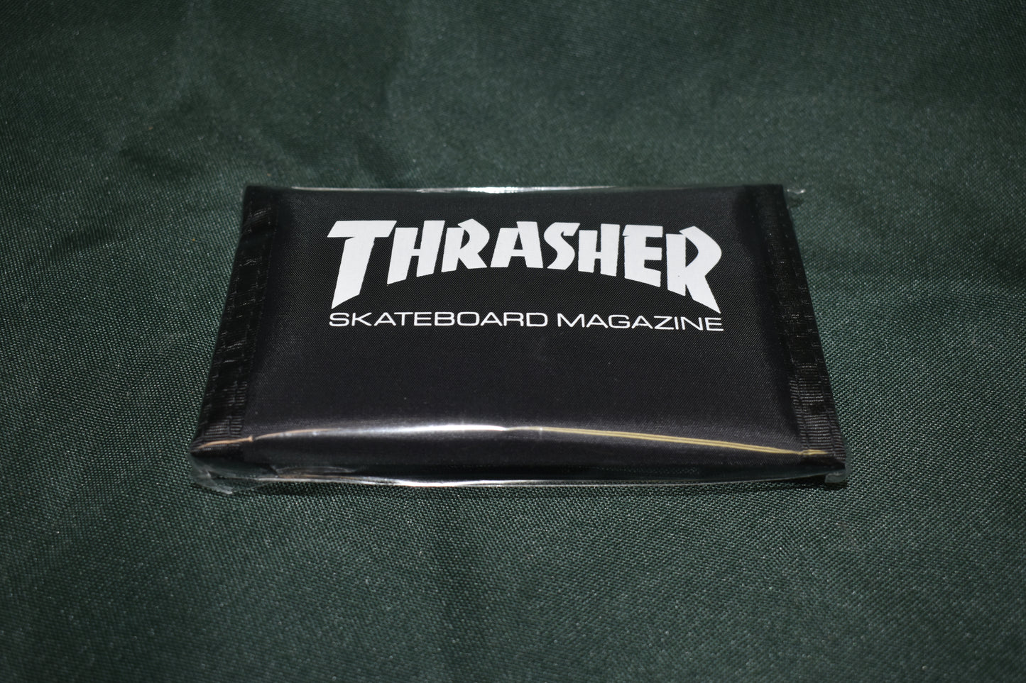 THRASHER SKATE VELCRO WALLET BLACK