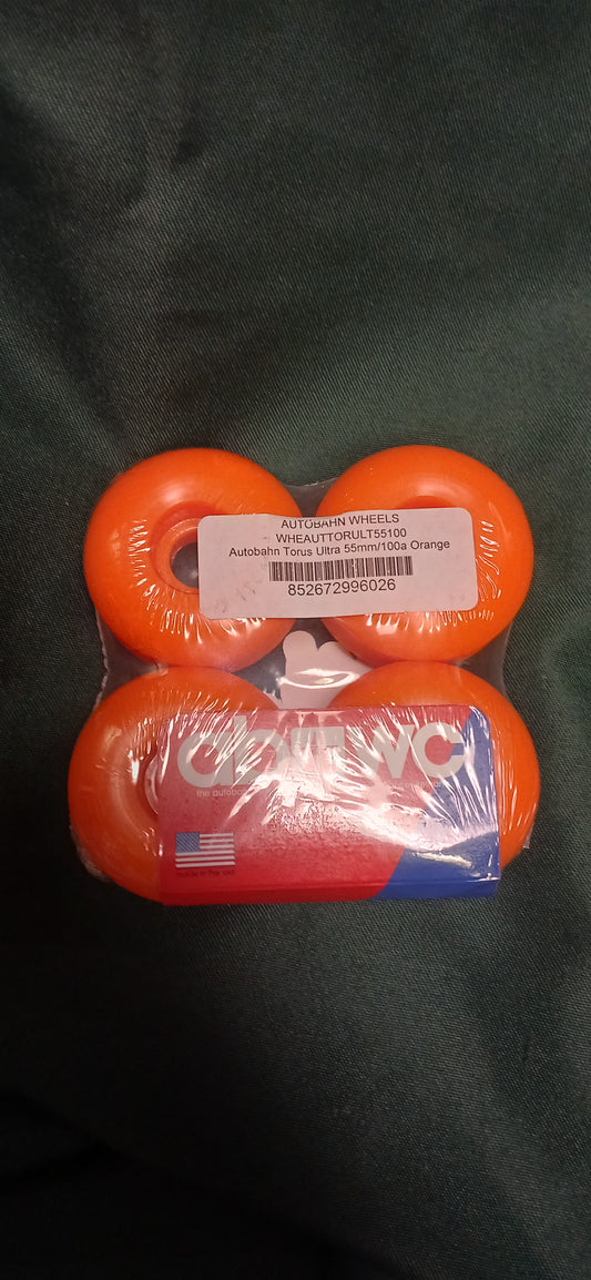 AUTOBAHN WHEELS 55MM 100A TORUS ULTRA ORANGE