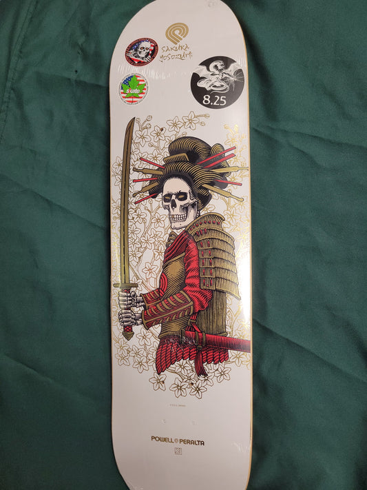 POWELL DECK 8.25 YOSOZUMI ONNA-BUGEISHA WHITE/GOLD FOIL
