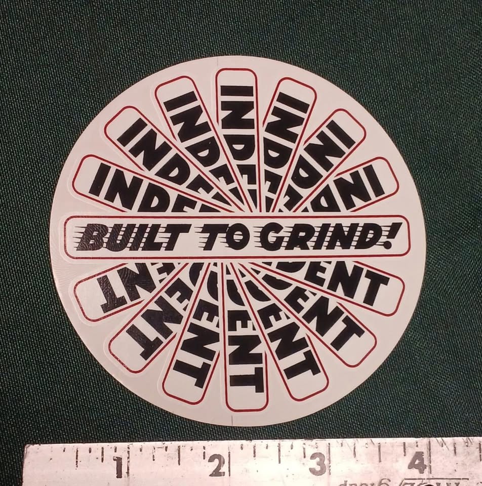 STICKER INDEPENDENT SPEED REVOLVE 4" CLEAR