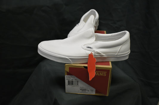 SHOES VANS SIZE MENS 13 CLASSIC SLIP-ON WHITE