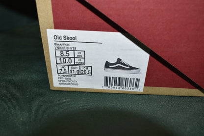 SHOES VANS SIZE 8.5 MENS 10 WOMENS OLD SKOOL BLACK /WHITE