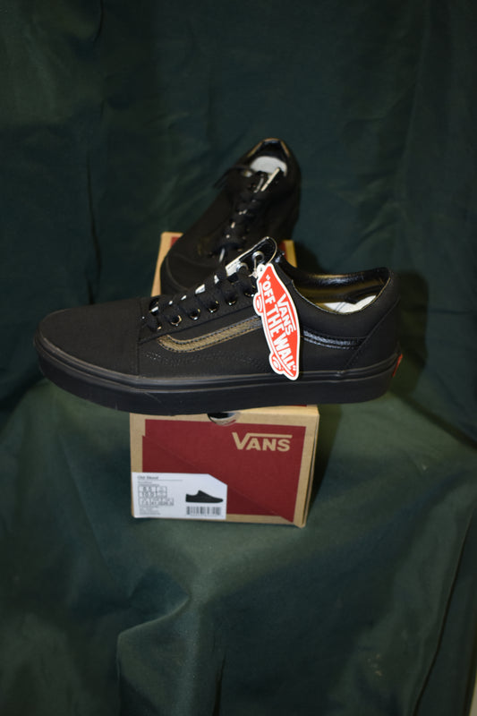 SHOES VANS SIZE 8.5 MENS 10 WOMENS OLD SKOOL BLACK / BLACK