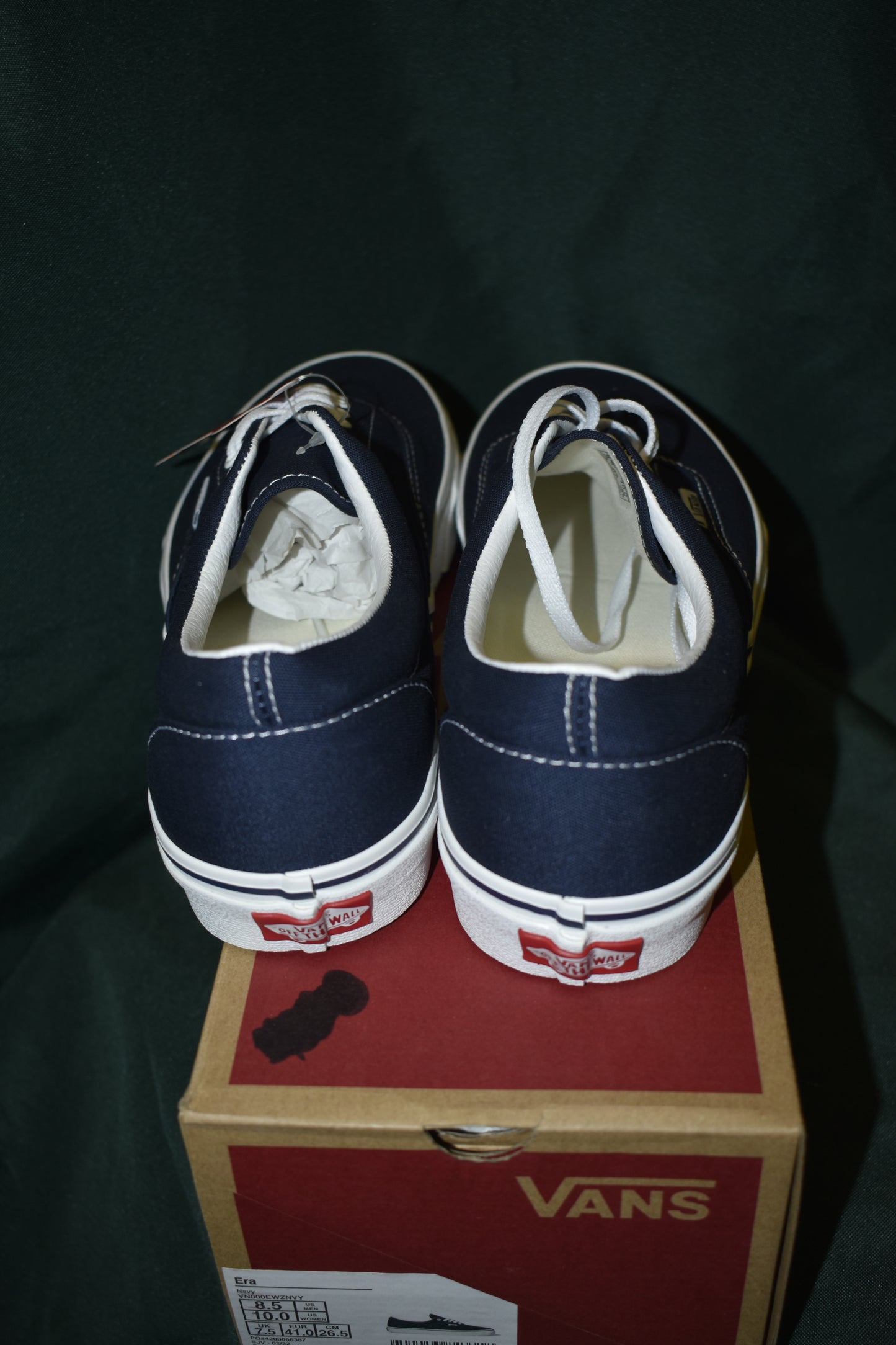 SHOES VANS SIZE MENS 8.5 WOMENS 10 ERA NAVY