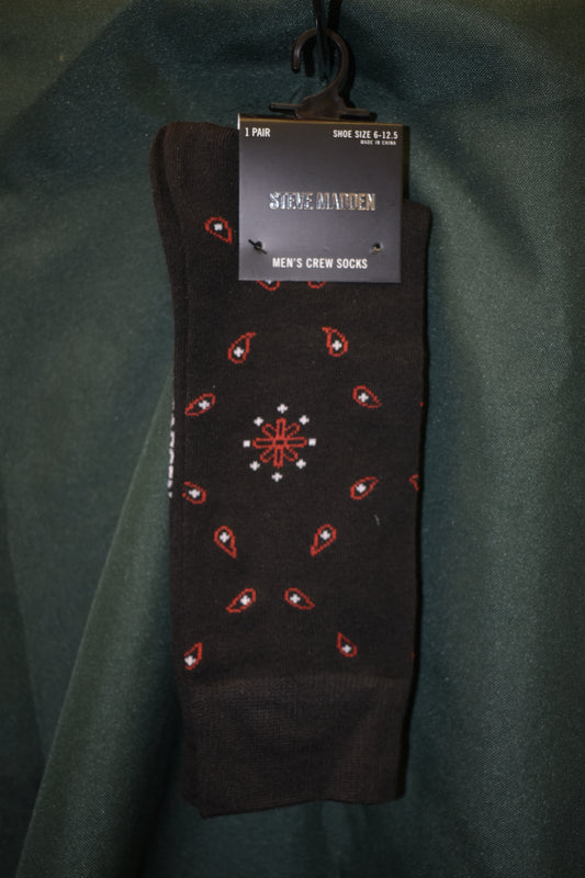 SOCKS STEVE MADDEN BRAND 1 PAIR SHOE SIZE 6-12.5 EYE DROPS