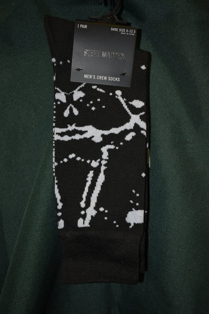 SOCKS STEVE MADDEN BRAND 1 PAIR SHOE SIZE 6-12.5 SPLATTER