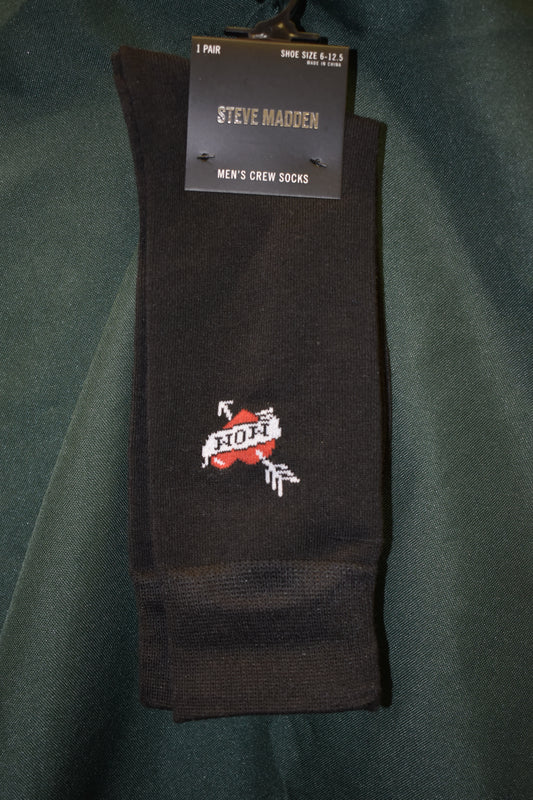 SOCKS STEVE MADDEN BRAND 1 PAIR SHOE SIZE 6-12.5 LOVE MOM
