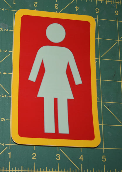 STICKER 6" GIRL OG LOGO