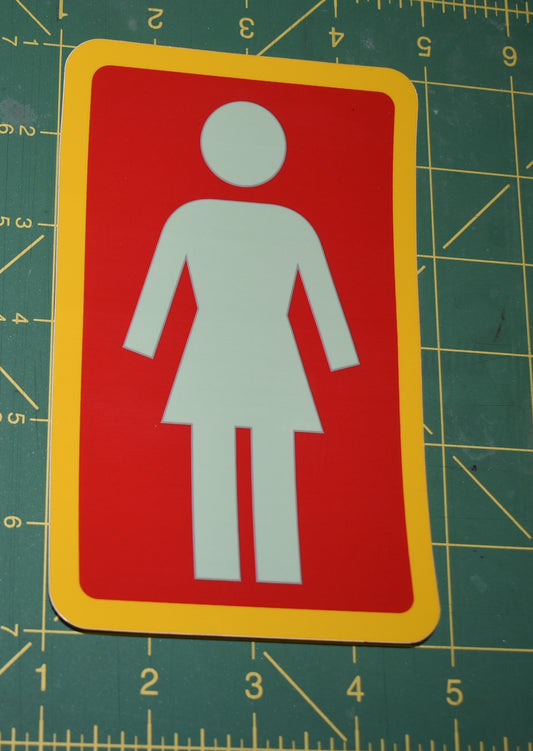 STICKER 6" GIRL OG LOGO