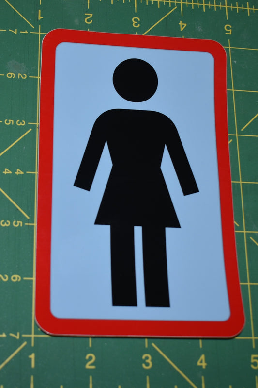 STICKER 6" GIRL OG LOGO
