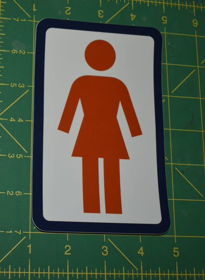 STICKER 6" GIRL OG LOGO