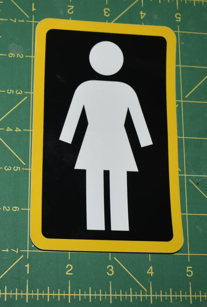 STICKER 6" GIRL OG LOGO
