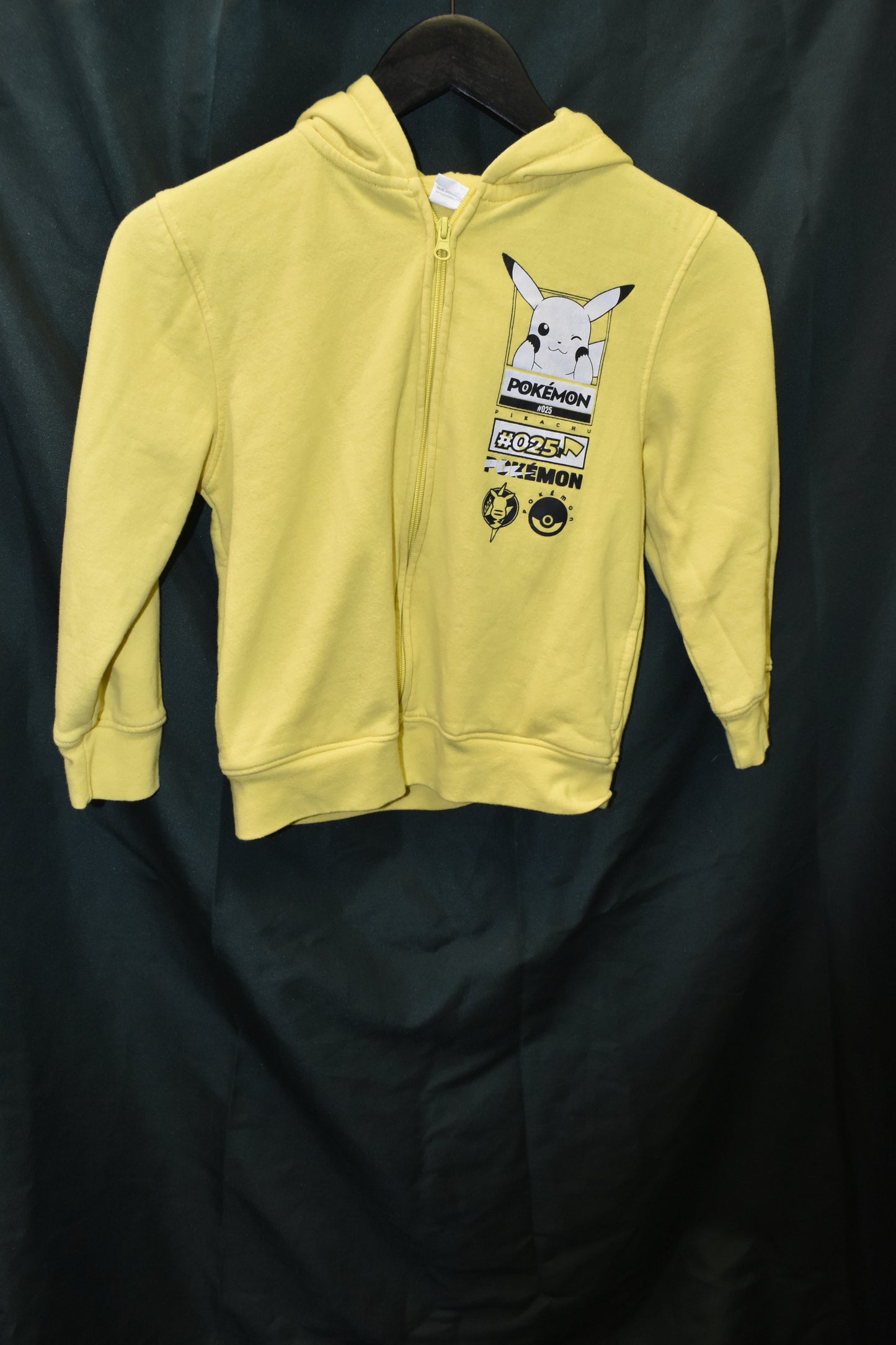 PREOWNED CARTOON HOODIE YOUTH SMALL POKEMON PIKACHU EARS HOOD