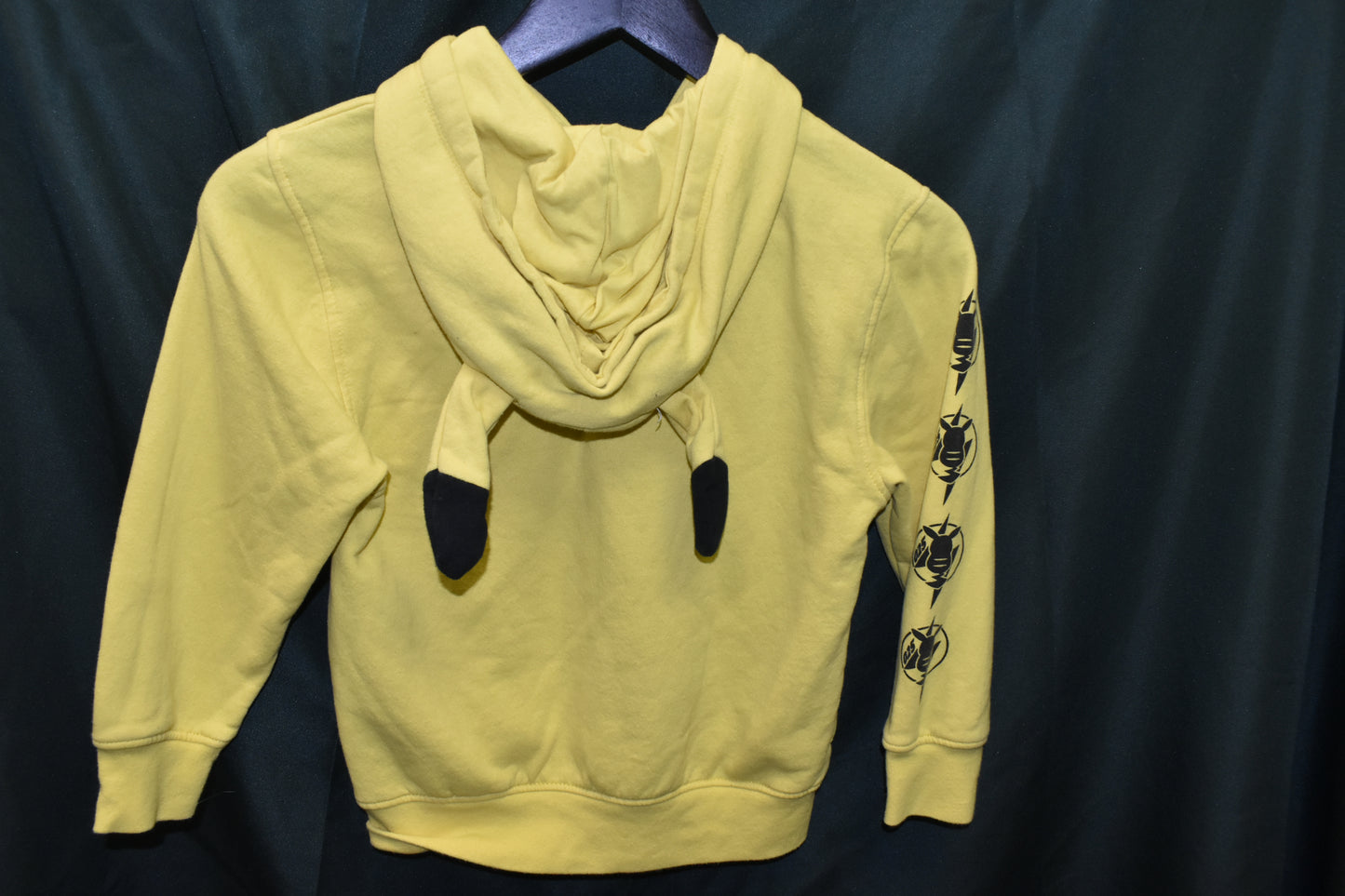 PREOWNED CARTOON HOODIE YOUTH SMALL POKEMON PIKACHU EARS HOOD