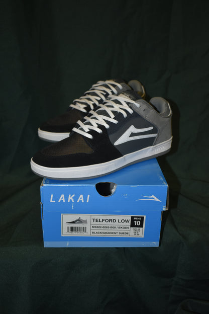 SHOES LAKAI SIZE 10 TELFORD LOW BLACK WHITE