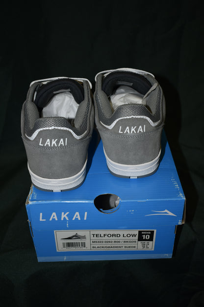 SHOES LAKAI SIZE 10 TELFORD LOW BLACK WHITE
