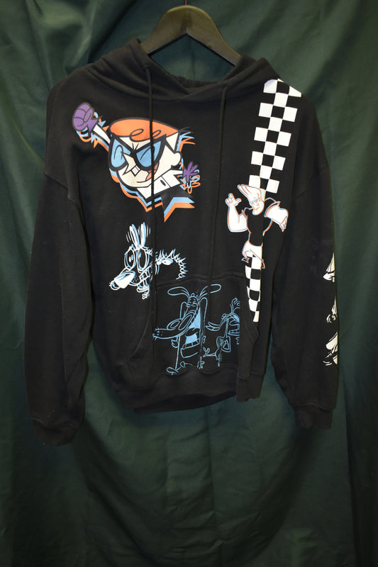 PREOWNED CARTOON HOODIE MEDIUM DEXTER LABORITORY