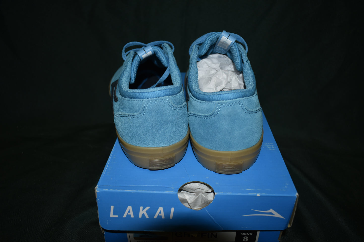 SHOES LAKAI SIZE 8.0 GRIFFIN CYAN GUM