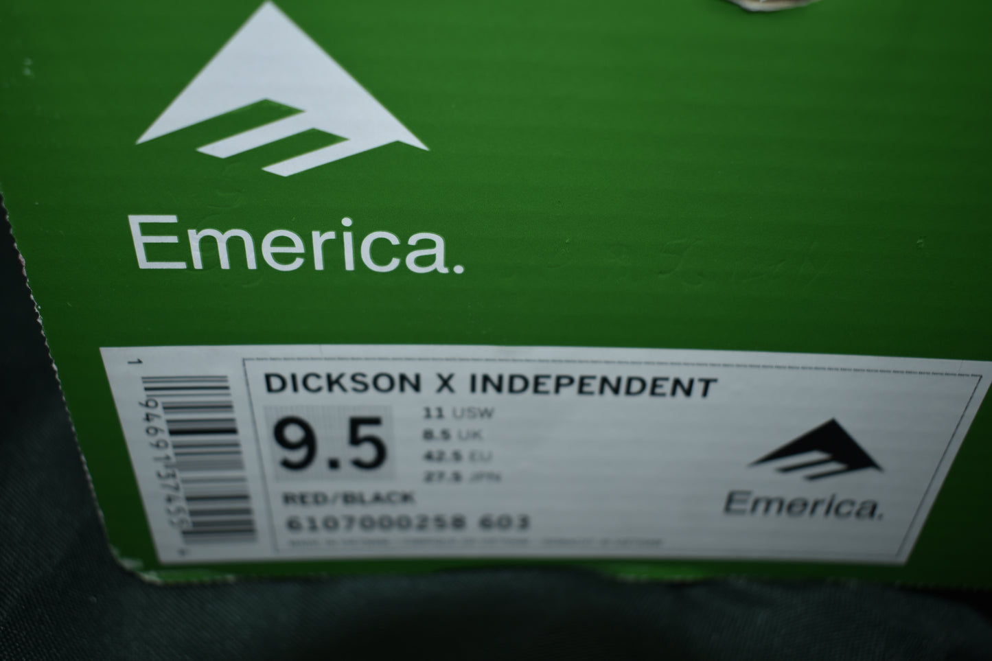 SHOES EMERICA SIZE 9.5 DICKSON X INDEPENDENT