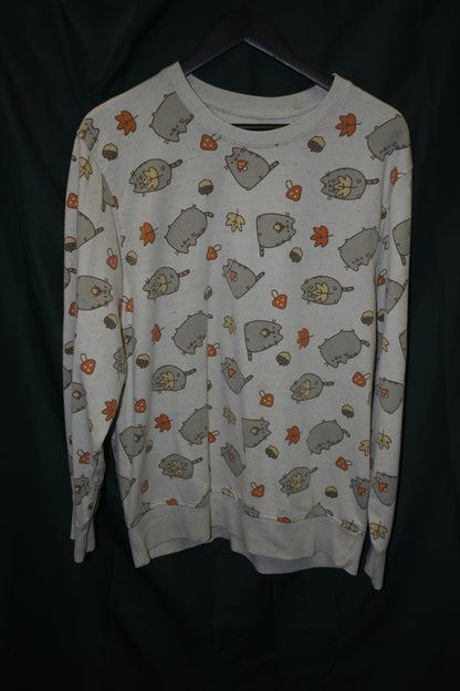 PREOWNED CARTOON SWEATER LARGE PUSHEEN FALL SEASON