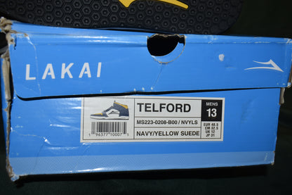 SHOES LAKAI SIZE 13 TELFORD HIGH WHITE/BLACK/YELLOW