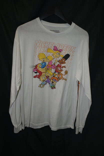 PREOWNED CARTOON LONG SLEEVE LARGE NICKELODEON TEAM