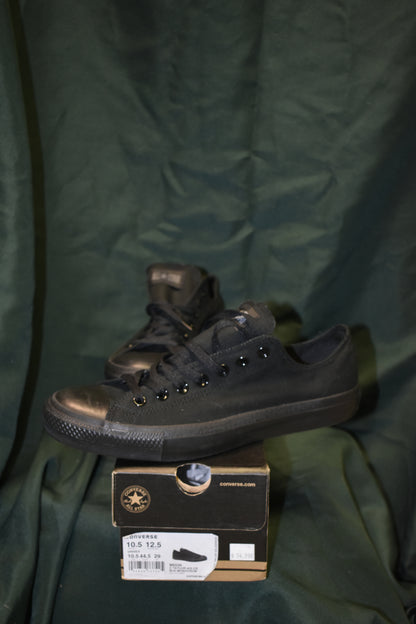 SHOES CONVERSE SIZE 10.5 MENS 12.5 WOMENS CHUCK TAYLOR A/S OX BLACK