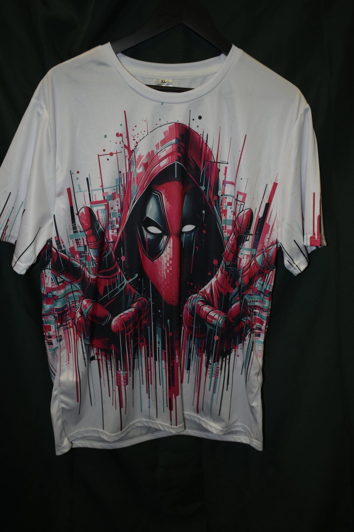 PREOWNED CARTOON SHIRT XL SPIDERMAN FULL