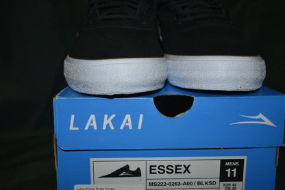 SHOES LAKAI SIZE 11 ESSEX BLACK/WHITE