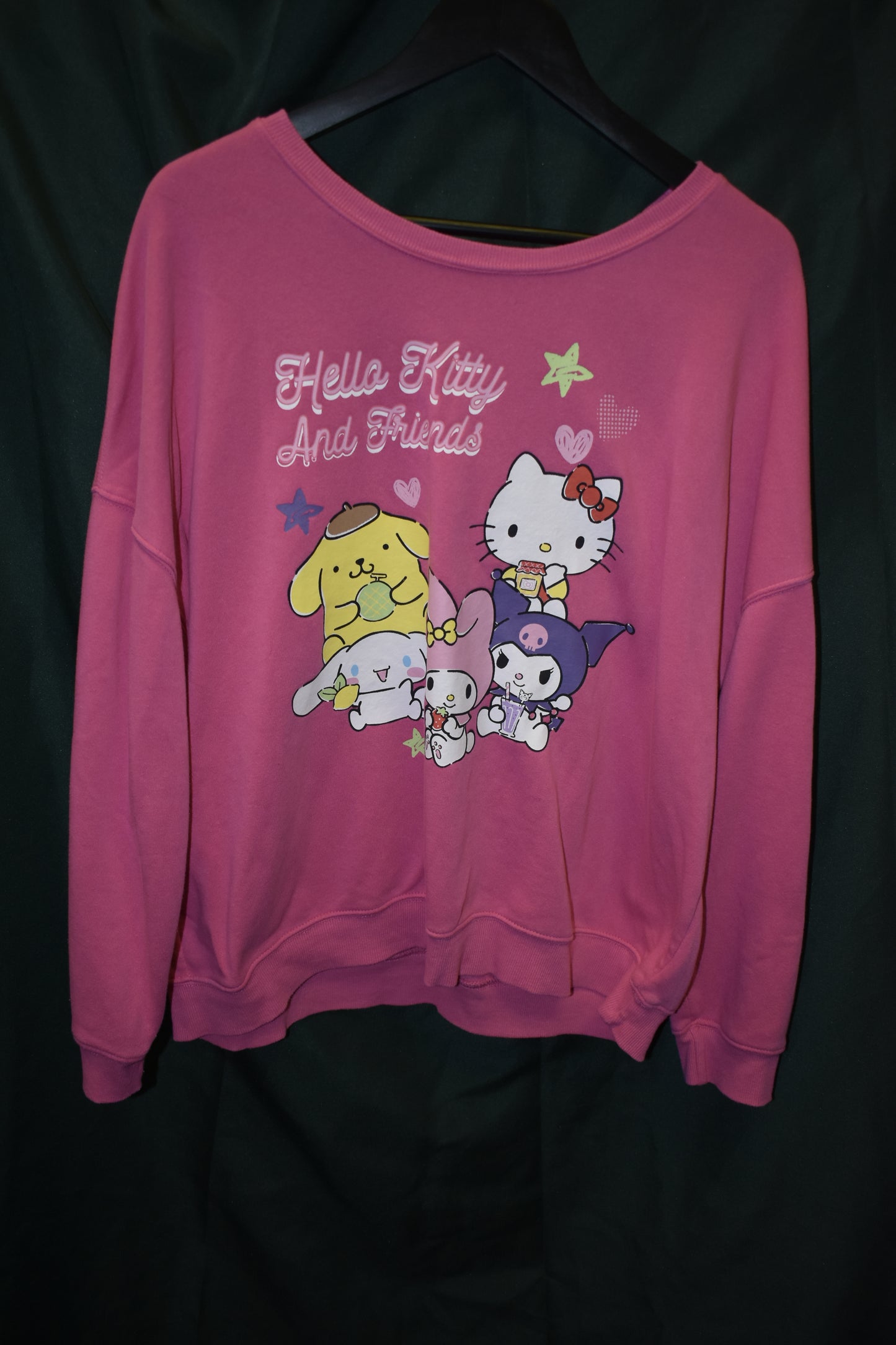 PREOWNED CARTOON SWEATER XXL SANRIO HELLO KITTY AND FRIENDS