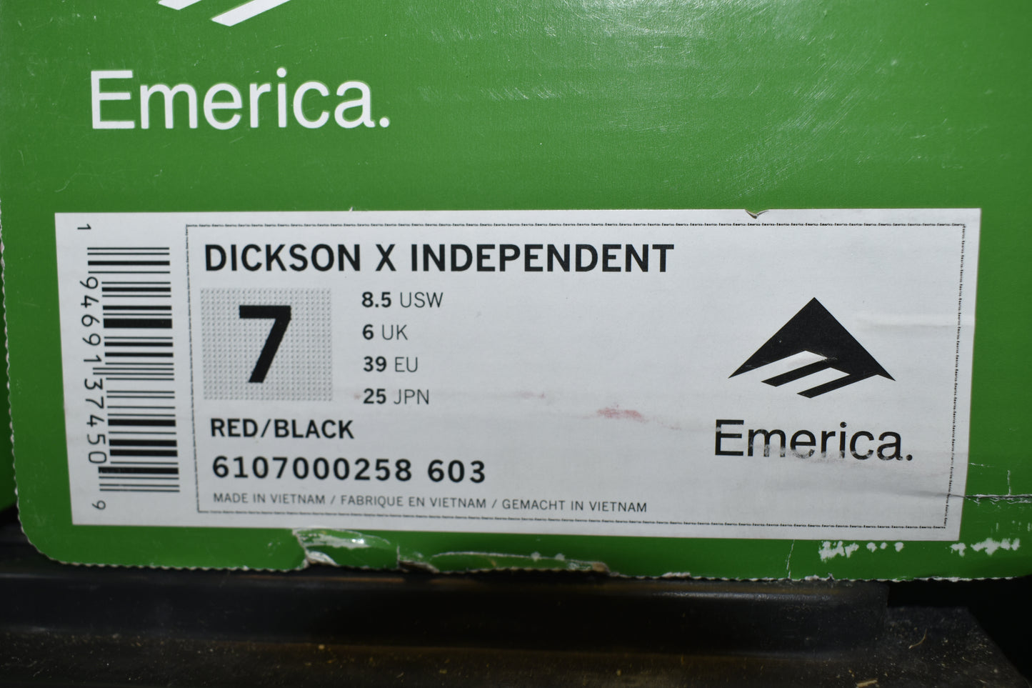 SHOES EMERICA SIZE 7 DICKSON X INDEPENDENT