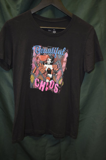 PREOWNED CARTOON SHIRT XL HARLEY QUINN