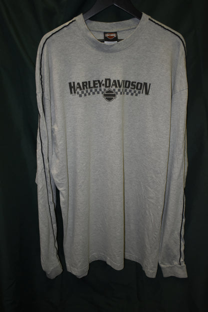 PREOWNED MOTORCYCLE LONG SLEEVE 4XL HARLEY CHECKER