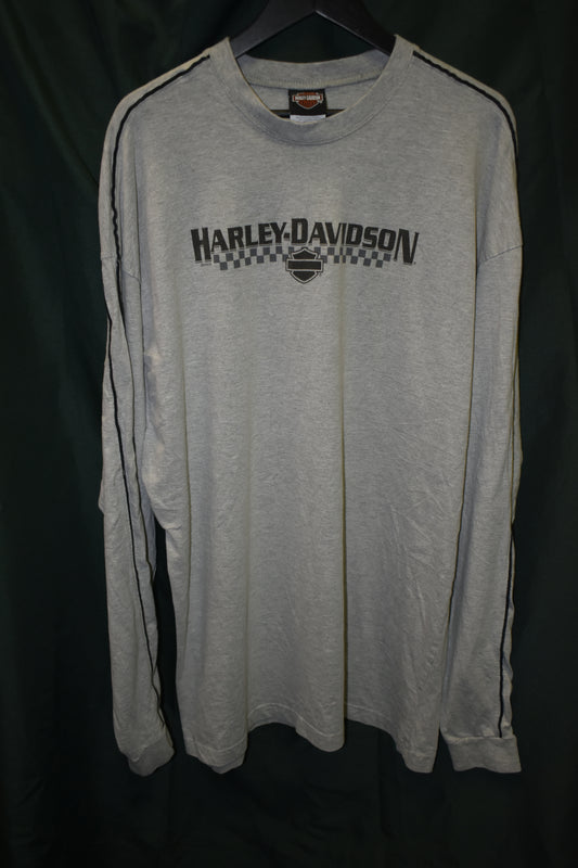 PREOWNED MOTORCYCLE LONG SLEEVE 4XL HARLEY CHECKER