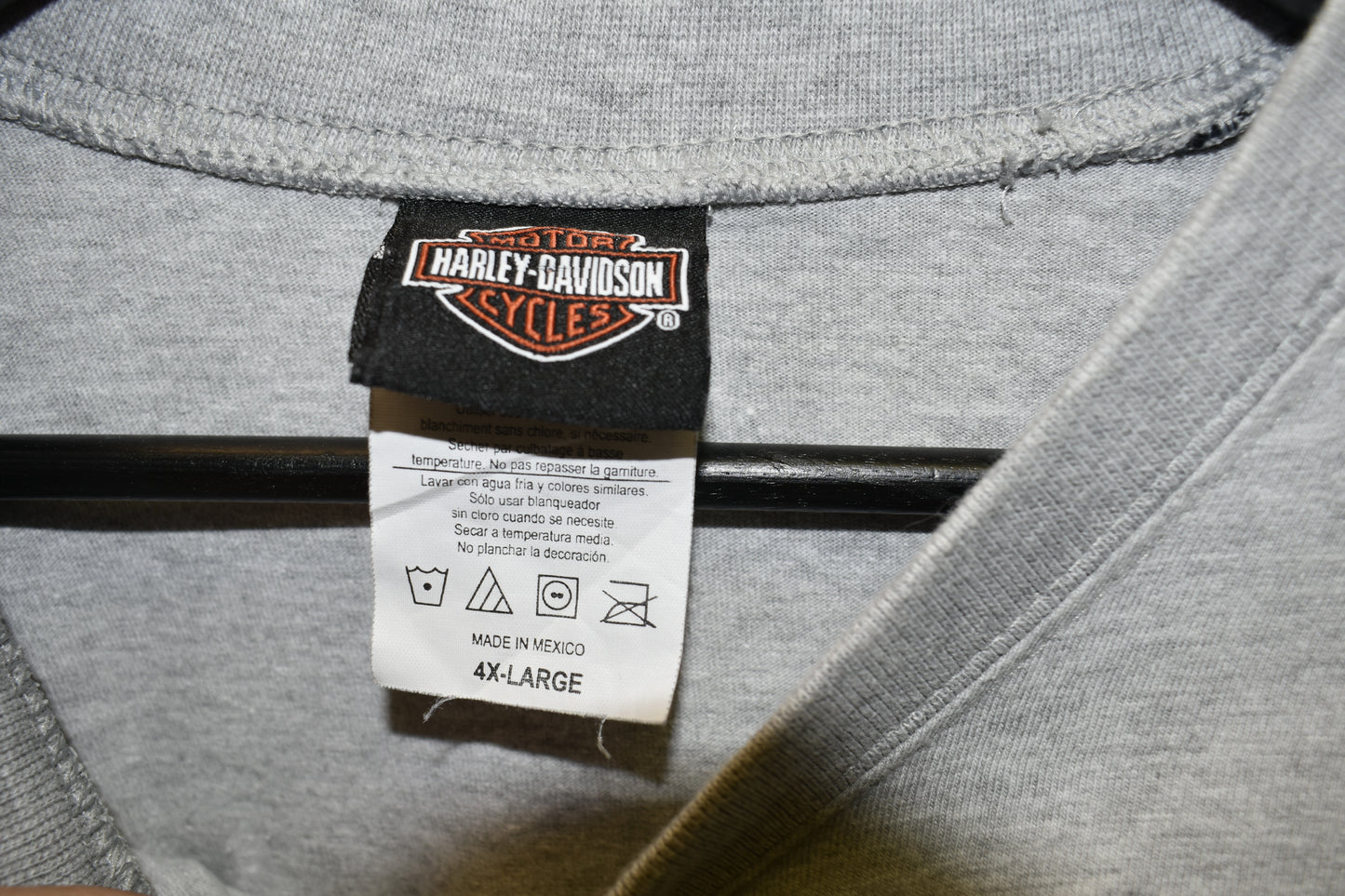 PREOWNED MOTORCYCLE LONG SLEEVE 4XL HARLEY CHECKER