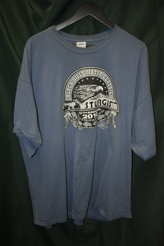 PREOWNED MOTORCYCLE SHIRT 3XL STURGIS 2010 BLACK HILLS
