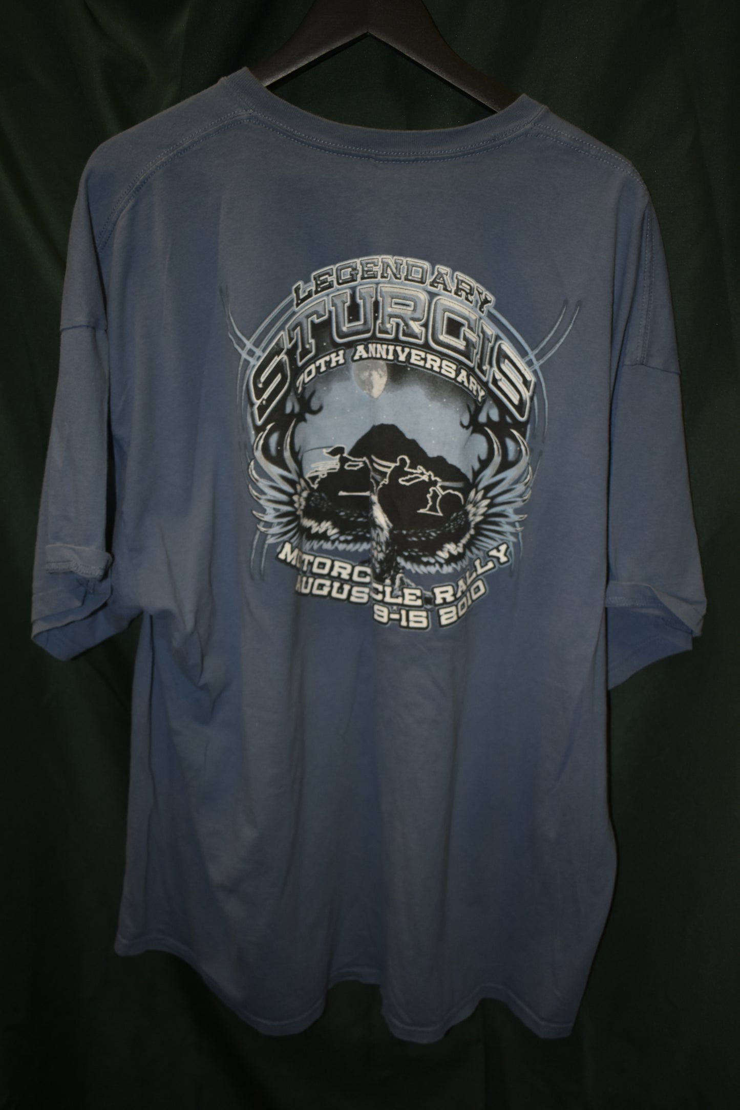 PREOWNED MOTORCYCLE SHIRT 3XL STURGIS 2010 BLACK HILLS
