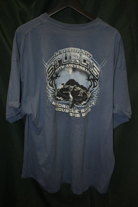 PREOWNED MOTORCYCLE SHIRT 3XL STURGIS 2010 BLACK HILLS