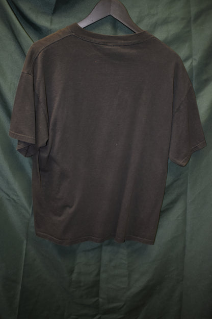 PREOWNED MOTORCYCLE SHIRT LARGE EAGLE FLAG THANK A VET
