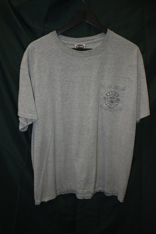 PREOWNED MOTORCYCLE SHIRT XL HARLEY POCKET LOGO