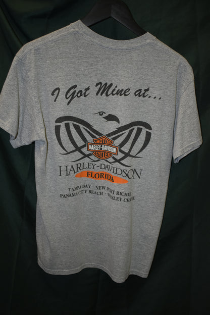PREOWNED MOTORCYCLE SHIRT MEDIUM HARLEY FLORIDA