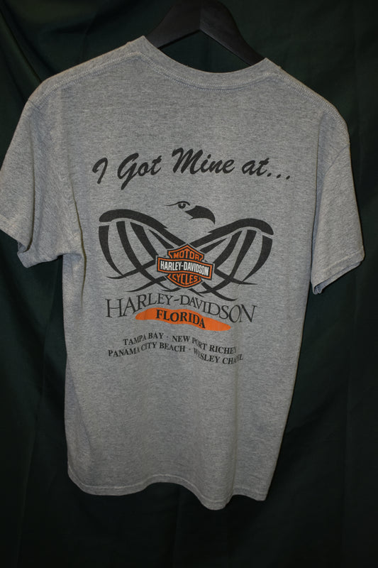 PREOWNED MOTORCYCLE SHIRT MEDIUM HARLEY FLORIDA