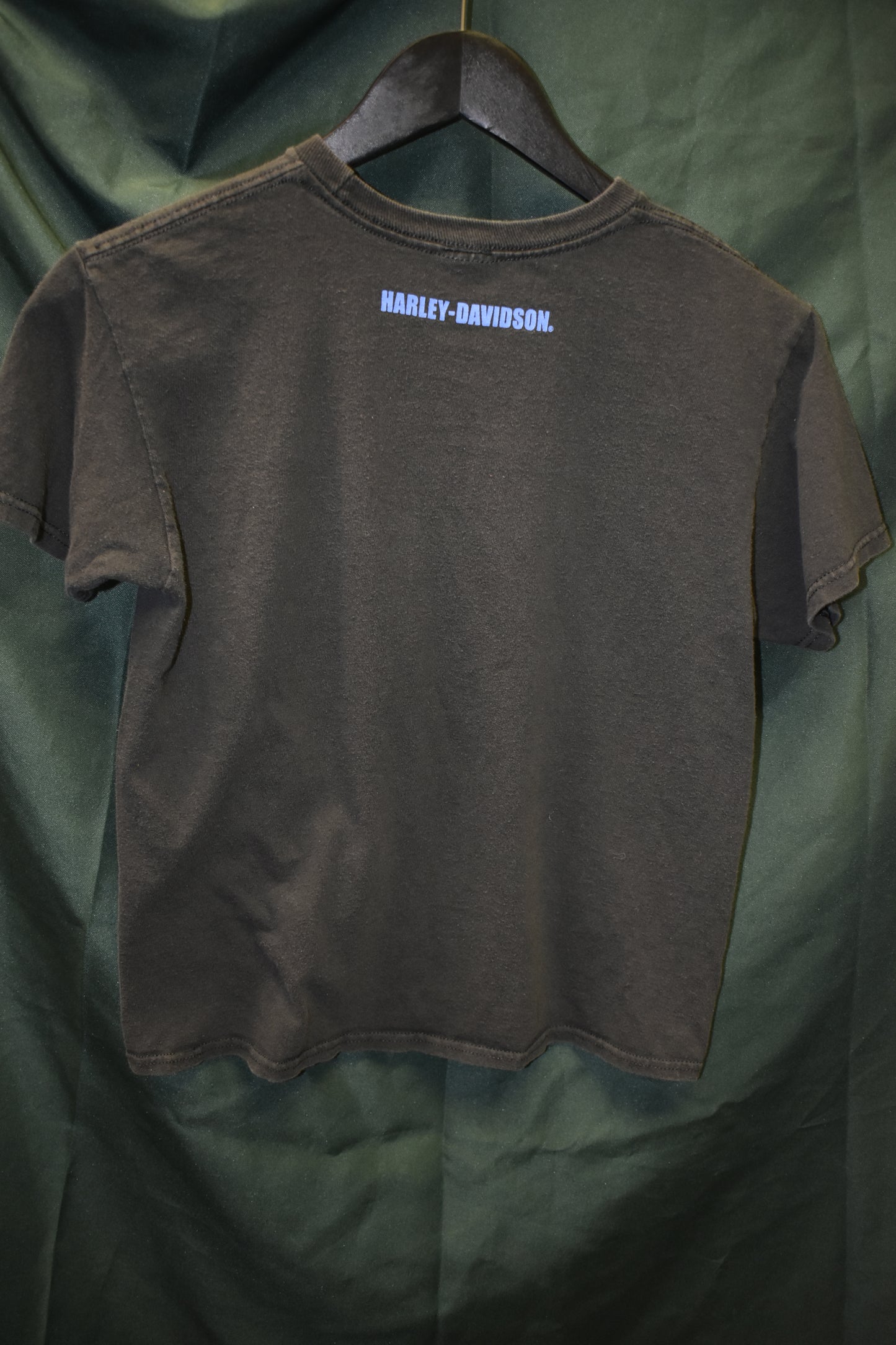 PREOWNED MOTORCYCLE SHIRT YOUTH LARGE HARLEY SHEILD