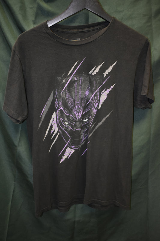 PREOWNED CARTOON SHIRT MEDIUM BLACK PANTHER SLASH