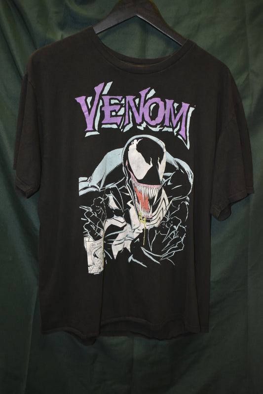 PREOWNED CARTOON SHIRT XL VENOM BIG FACE